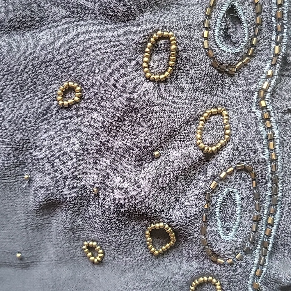 Chan Luu Sheer Beaded Boho Peasant Blouse - Picture 9 of 9
